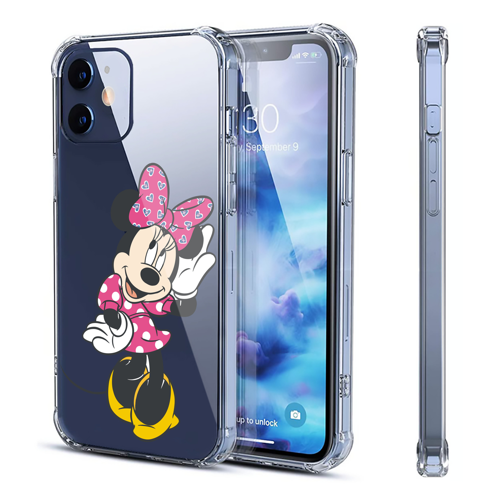 （画像用） ミッキーマウス Mickey Mouse 【iPhone 12シリーズ対応】透明スマホケース（クリアソフトケース）